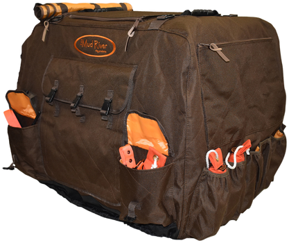 Mud River MRM1556 Dixie Insulated Kennel Cover Brown Polyester L-Extended 37" x 26" x 28.5"                                                                                                             