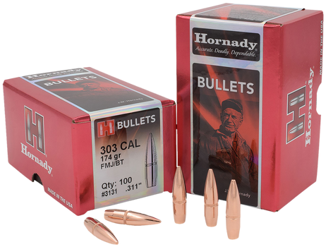 Hornady 3131   303Cal 174gr Full Metal Jacket 100 Per Box/15 Case                                                                                                                                       