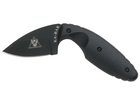 Ka-Bar 1480 TDI Law Enforcement 2.31" Fixed Drop Point Plain Black AUS-8A SS Blade, Black Zytel Handle, Includes Belt Clip/Sheath