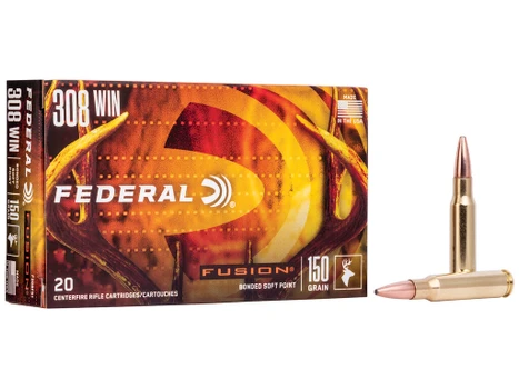 Federal F308FS1 Fusion 308Win 150gr Bonded Soft Point 20 Per Box/10 Case