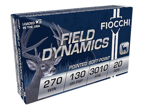 Fiocchi 270SPB Field Dynamics 270Win 130gr Pointed Soft Point 20 Per Box/10 Case