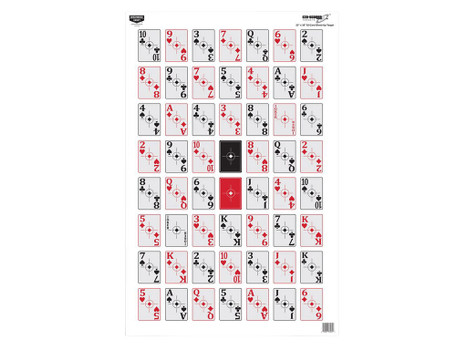 Birchwood Casey 37026 EZE-Scorer Playing Cards Paper Hanging 23" x 35" Multi-Color 5 Pack