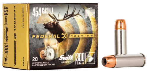 Federal P454SA Premium  454Casull 300gr Swift A Frame 20 Per Box/10 Case                                                                                                                                