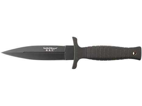 Smith & Wesson Knives SWHRT9BCP H.R.T. 4.75" Fixed Spear Point Plain 7Cr17MoV High Carbon SS Blade Thermoplastic Rubber Handle 9" OAL