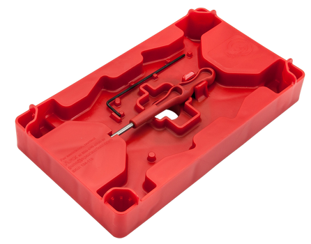 Apex Tactical 104110 Armorer's Tray & Pin Punch  Red Polymer Pistol                                                                                                                                     