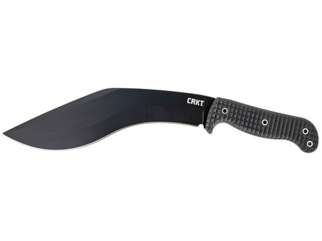CRKT 2742 KUK 10.56" Fixed Recurve Plain Black Powder Coated 65Mn Carbon Steel Blade/Black Textured GRN Handle Includes Sheath