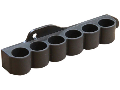 ADAPTIVE TACTICAL AT06000M Receiver Mounted Shell Carrier 6rd Non-Glare Black Synthetic Rubber Fits Mossberg 500/590/ Maverick 88 12 Gauge