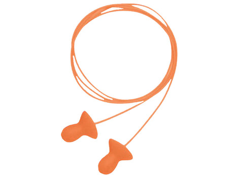 Howard Leight R01522 Corded Ear Plugs Quiet Foam 26 dB Behind The Neck Orange Adult 2 Pair