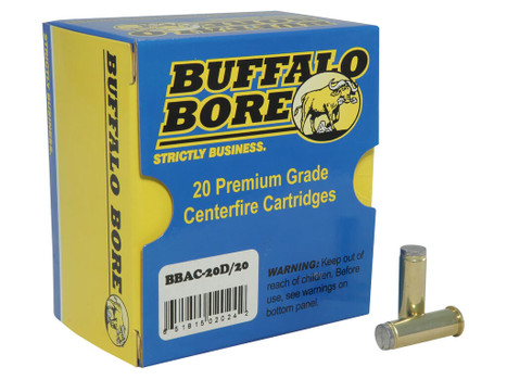 Buffalo Bore Ammunition 20D20 Standard Pressure Strictly Business 38Special 150gr Hard Cast Wadcutter 20 Per Box/12 Case