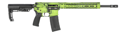 Black Rain Ordnance FUSION300BLKZGB Fission  300 Blackout 30+1 16" Black Nitride Threaded Barrel, Zombie Green Battleworn Aluminum Receiver w/Picatinny Rail, M-LOK Handguard, MFT Minimalist Black Poly