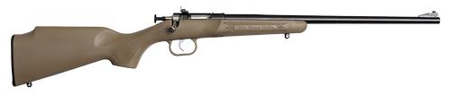 Crickett KSA2235 Youth  22 LR 1rd 16.12" Blued Barrel & Receiver, Fixed Front/Adjustable Rear Peep Sights, Desert Tan Synthetic Stock w/11.5" LOP, Rebounding Firing Pin Safety                         