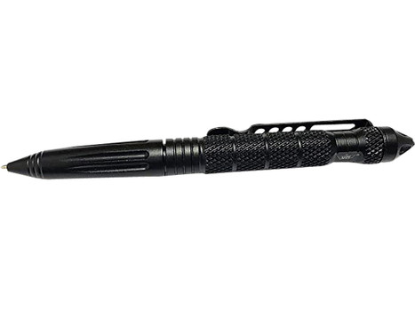 Uzi Accessories UZITACPEN2BK UZI Defender Black Aluminum Self Defense Pen Features Glass Breaker