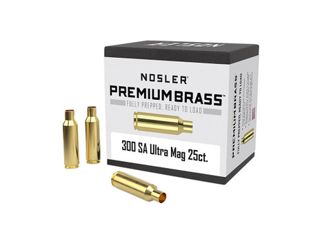 Nosler 10228 Premium Brass Unprimed Cases 300RemSAUM Rifle Brass 25/Box