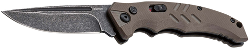 Boker 01BO483 Intention II  Folding Drop Point Plain D2 Steel Blade Brown G10 Handle                                                                                                                    