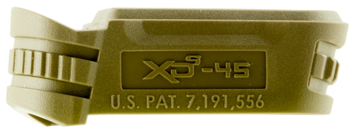 Springfield Armory XDS5002MFDE Backstrap Sleeve  made of Polymer with Flat Dark Earth & 1 Piece Design for 45 ACP Springfield XD-S with #2 Backstrap & 3.30" Barrel                                     