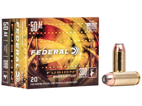 Federal F50AEFS1 Fusion Handgun 50AE 300gr Fusion Soft Point 20 Per Box/10 Case