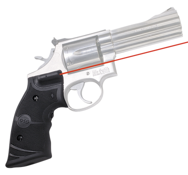 Crimson Trace 011290 Lasergrips  Fits S&W K & L Frames Round Butt, Red Laser 633nM Wavelength 5mW Output, Black Polymer                                                                                 