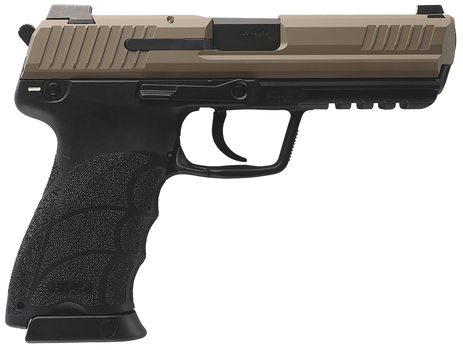 HK 81001208 HK45 V1 45 ACP 10+1 4.46" Black Polygonal Rifled Barrel, Flat Dark Earth Cerakote Serrated Steel Slide, Flat Dark Earth Polymer Frame w/Picatinny Rail, Ambidextrous                        