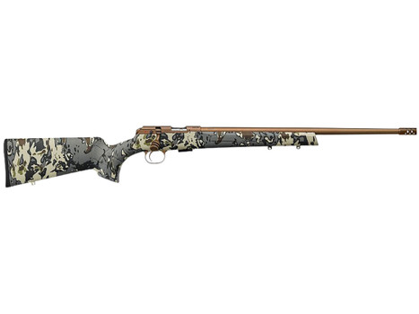 CZ-USA 02322 CZ 457 American Hunter 22 LR 5+1 20" Bronze Cerakote Steel Barrel, Bronze Cerakote Drilled & Tapped Steel Receiver, Veil Camo Fixed Synthetic Stock