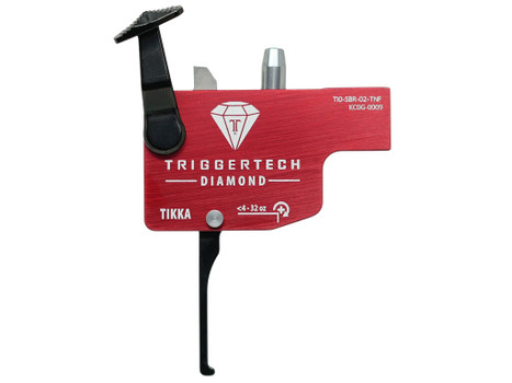 TriggerTech TILSRB02TNF Diamond Black/Red Flat Lever Fits Tikka Left Hand