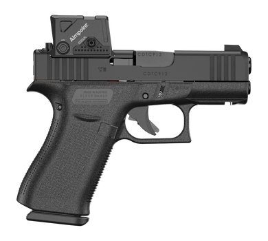Glock PX4350B03FRMOS8A4 G43X MOS8 w/Aimpoint 9mm Luger 15+1 3.41" Black GMB Barrel, Black Steel Serrated w/Optic Slide, Black Polymer Frame w/Accessory Rail, Aimpoint COA 3.5 MOA Red Dot, Ambidextrous