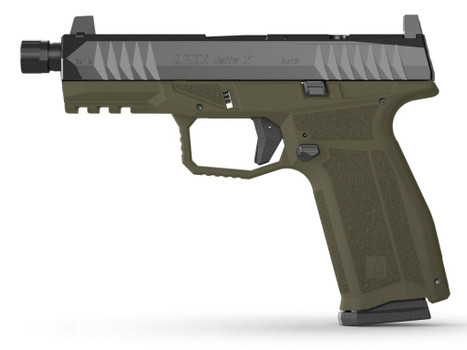 Arex Delta Gen.2 X Tactical Pistol - Olive / 9mm / 4.6" Threaded Barrel / 19rd / Optic-Ready