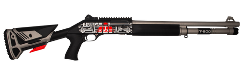 MAC 21000154AA1 1014 Judgement Day 12 Gauge Semi-Auto 3" 5+1 18.50" Anodized Steel Barrel, Black/Gray Anodized Receiver w/Red "SKYNET" & Picatinny Rail, Synthetic Stock, Black Polymer Grip            