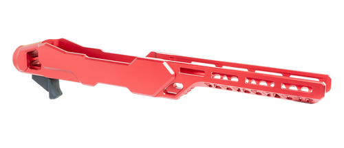 Timber Creek Outdoors ERC1022R Enforcer Rifle Chassis Red Aluminum Fits Ruger 10/22 Compatible w/ MSR Buffer Tubes                                                                                      