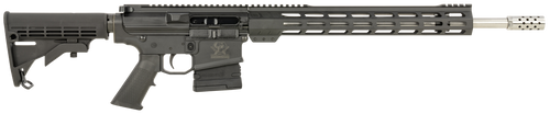 Great Lakes Firearms GL10308SSBLK AR-10  308 Win 20+1 18" Stainless, Black Rec, M-Lok Handgaurd, Carbine Stock, A2 Grip, Muzzle Brake                                                                   