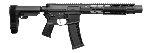 CMMG 94A68CD-AB Zeroed Banshee Mk4 9mm Luger 33+1 6.50" Black Nitride Threaded Barrel, Black Armor Cerakote Aluminum Receiver w/Picatinny Rail, M-LOK Handguard, Black Polymer CMMG RipBrace, CMMG Zeroe