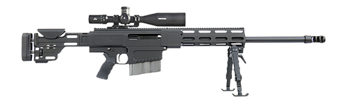 HM Defense HM50B150BMGBLK HM50 B1 50 BMG 10+1 26.25" Match Grade Threaded Barrel, Black Hardcoat Anodize Aluminum Receiver w/Picatinny Rail, M-LOK Handguard, Picatinny Rail Forend, Black Adj Cheekpiec