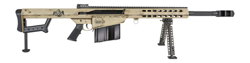 Barrett 20152 M82A1 America 250 50 BMG 10+1 Black Fluted Barrel, Steel Receiver w/Picatinny Rail, QD BiPod Forend. M-LOK Handguard, Black Polymer Grip                                                  