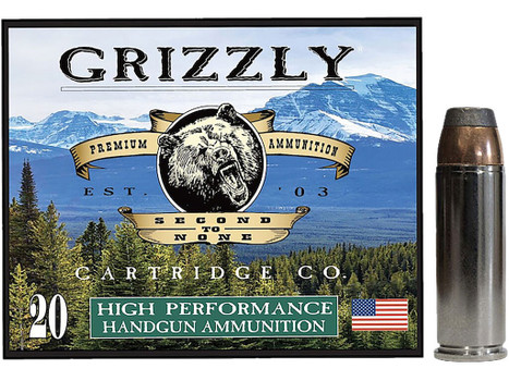 Grizzly Ammo GC45C+P10 45Colt+P 300gr Bonded Flat Point 20 Per Box/10 Case