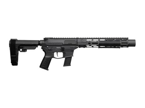 CMMG 45AEA70-AB Zeroed Banshee MkG 45 ACP 13+1 6.50" Black Nitride Threaded Barrel, Black Armor Cerakote Aluminum Receiver w/Picatinny Rail, M-LOK Handguard, Black Polymer CMMG RipBrace, CMMG Zeroed G