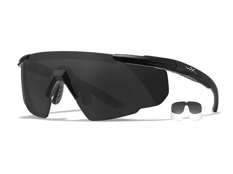 Wiley X 315 Saber Advanced Smoke Gray/Clear Lens Polycarbonate Black Frame