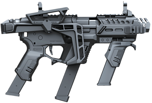 Recover Tactical PIXPMGFST01 P-IX+MG  PG9 SR20 Metal Front Guard Folding Stock Black                                                                                                                    