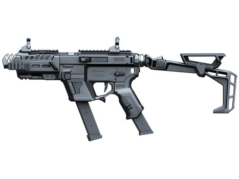Recover Tactical PIXPBFST01 P-IX+Basic PG9 Folding Stock Metal Front Guard Black