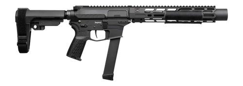 CMMG 99A6832-AB Zeroed Banshee MkGs 9mm Luger 33+1 6.50" Black Nitride Threaded Barrel, Black Armor Cerakote Aluminum Receiver w/Picatinny Rail, M-LOK Handguard, Black Polymer CMMG RipBrace, CMMG Zero