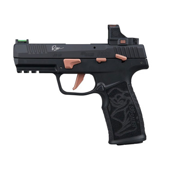 Sig Sauer 322CROSERS10 P322 Rose w/Optic 22 LR 10+1 4" Black Barrel, Black Anodized Serrated w/Optic Slide, Black Stainless Steel Frame w/Picatinny Rail, Rose Laser Engraved Black Polymer Grip, Sig RO