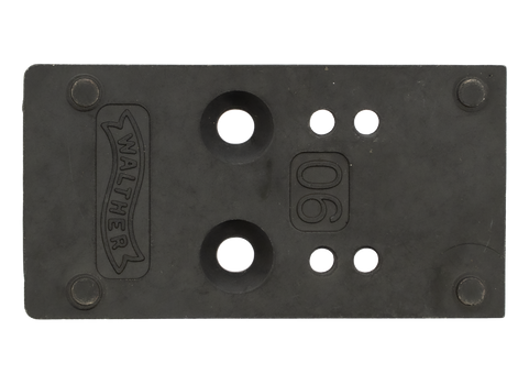 Walther Arms 5136197 Optic Plate  Black Steel Fits Walther PDP 2.0                                                                                                                                      
