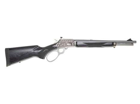 Cnc Firearms CNCRAZ10MM Marlin 1894 SBL Wild Boar 10mm Auto 16" Polished Stainless Steel, Polished Engraved Receiver, Gray Fixed Laminate Stock