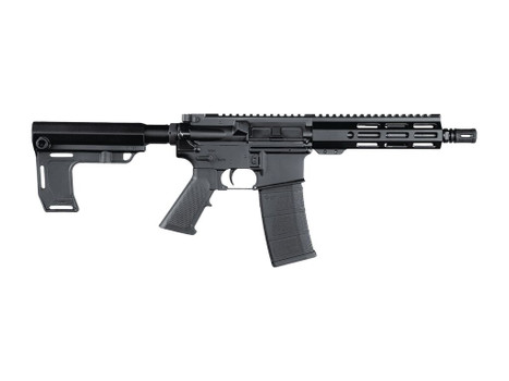 Andro Corp Industries 5568CBMPS ACI-15 CQB 5.56 NATO 30+1 8" Black Nitride Threaded Barrel, Black Anodized Aluminum Receiver w/Picatinny Rail, M-LOK Handguard, Black Polymer SBA3 Pistol Brace, A2 Grip