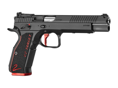 CZ-USA 91247 Shadow 2 Target 9mm Luger 19+1 6" Stainless Barrel, Black Nitride Steel Optic Ready/Serrated Slide, Black Aluminum Frame w/Beavertail, G10 Grip