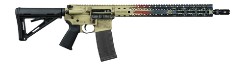 Black Rain Ordnance BRO-AMFLAG-WTP-250 Spec15 5.56 NATO 30+1 16" We The People Aluminum Receiver w/Picatinny Rail,Magpul MOE SL Black Polymer Stock, Black Magpul Grip                                  