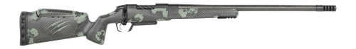 Fierce Firearms RIVSCX22CM22BF Carbon Rival XP 2.0 22 Creedmoor 3+1 22" Carbon Fiber Match Grade Barrel, Black Cerakote Stainless Steel Drilled & Tapped Receiver, Forest Camo Push Button Adj Cheek Pie