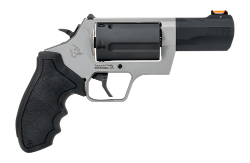 Taurus 2-JUDGE35 Judge  45 Long Colt/410 Gauge 5 Shot 3" Stainless Steel Barrel & Frame, Black Stainless Steel Cylinder, Black Rubber Grip, Transfer Bar Safety                                         
