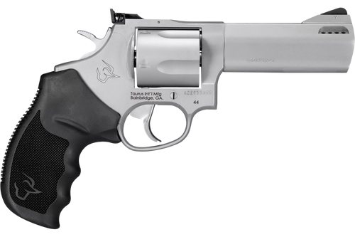 Taurus 2-440049TKR Tracker 44 Medium 44 Rem Mag 5 Shot 4" Matte Stainless Steel Ported Barrel, Cylinder & Frame, Black Ribber Grip, Transfer Bar Safety, Exposed Hammer                                 