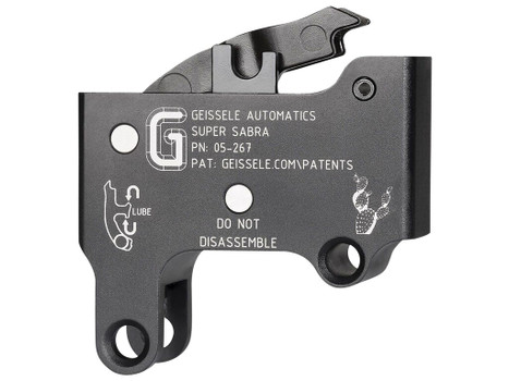 Geissele Automatics 05267 Super Sabra Trigger Pack Two-Stage Curved Trigger with 5.50-7.50 lbs Draw Weight & Black Oxide Finish for IWI Tavor, X95