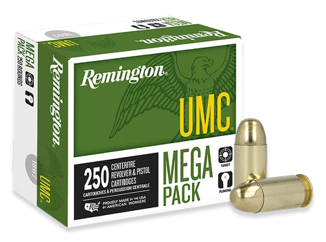 Remington Ammunition 23781 UMC Mega Pack 45ACP 230gr Full Metal Jacket 250 Per Box/4 Case                                                                                                               