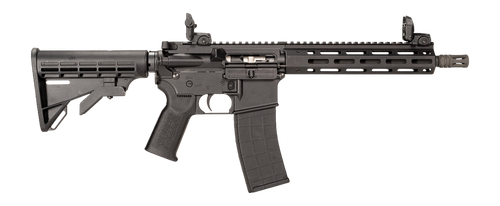 Tippmann Arms A101174 M4-22 Elite SBR 22 LR 25+1 11" Black Parkerized Threaded Barrel, Matte Black Aluminum Receiver w/Picatinny Rail, M-LOK Handguard, Adjustable Black Polymer Stock, Black Gen2 Grip 